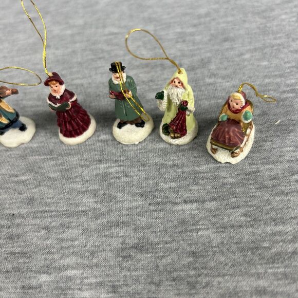 Vtg Miniature Victorian Style Christmas Ornaments Set Of 7 Santa/Carolers READ - Picture 3 of 6